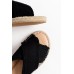 Moama Black Espadrille Slide