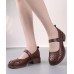 2021 Chocolate Hollow Out Flat Feet Shoes Genuine Leather